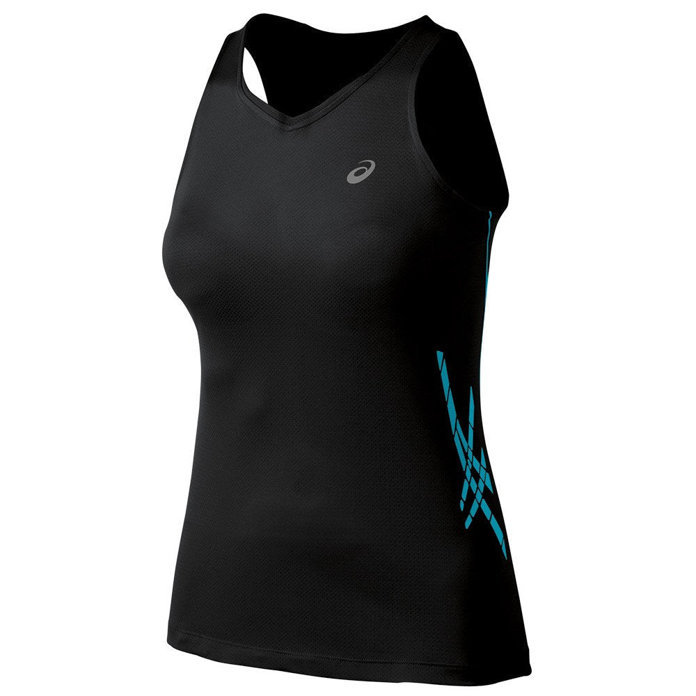 Asics Speed Run Singlet Performance Black / Aquarium