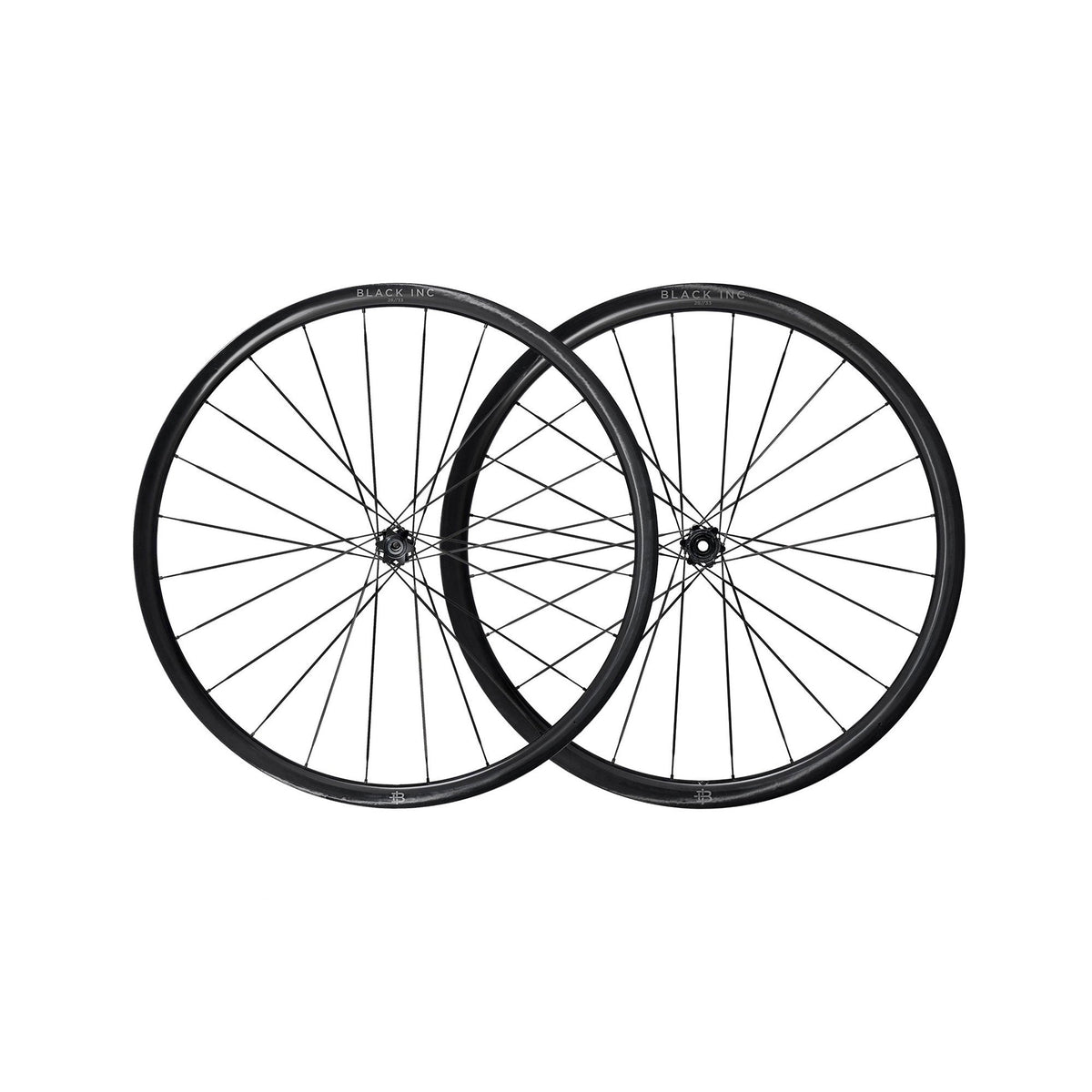 Black Inc 28 / 33 Clincher Disc Wheelset Black