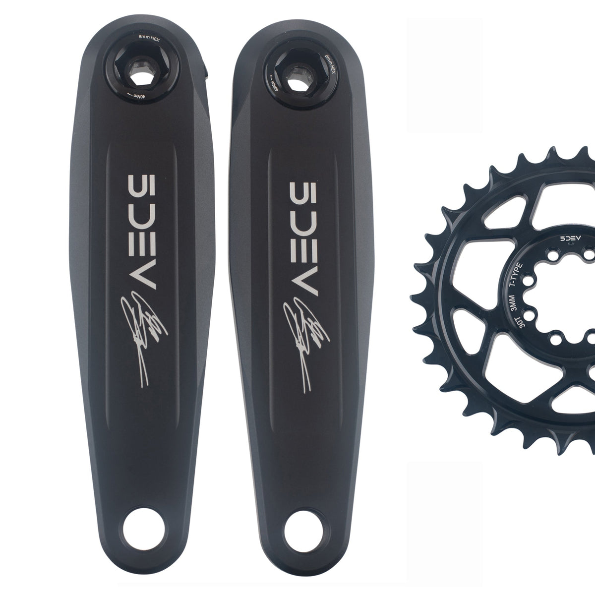 Cam Zink Signature Freeride Crank + Chainring Black