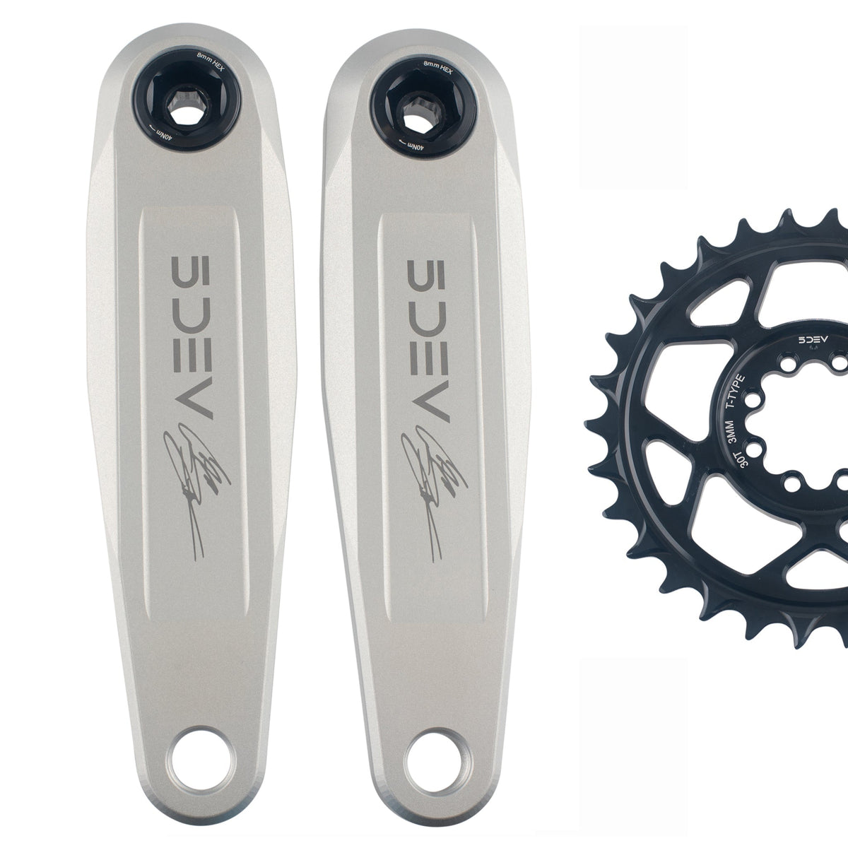 Cam Zink Signature Freeride Crank + Chainring Raw Ano