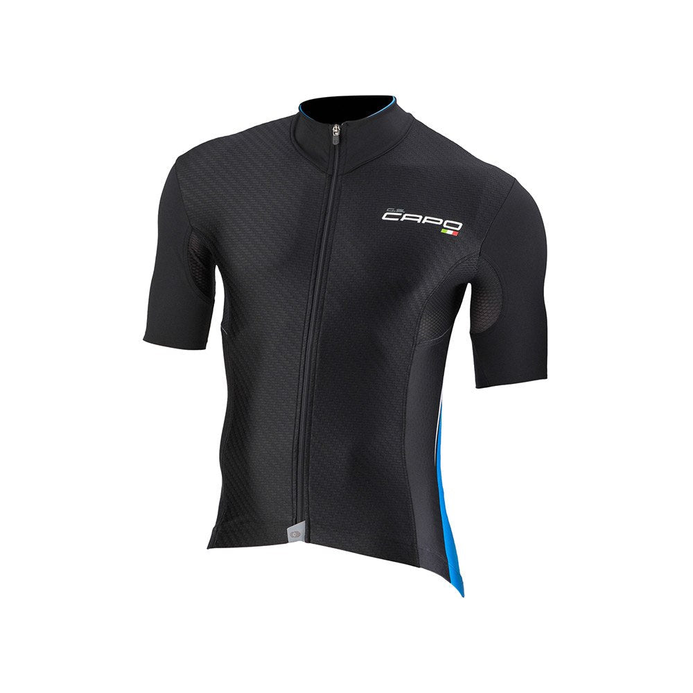 Capo Volta Short Sleeve Jersey Black / Cyan