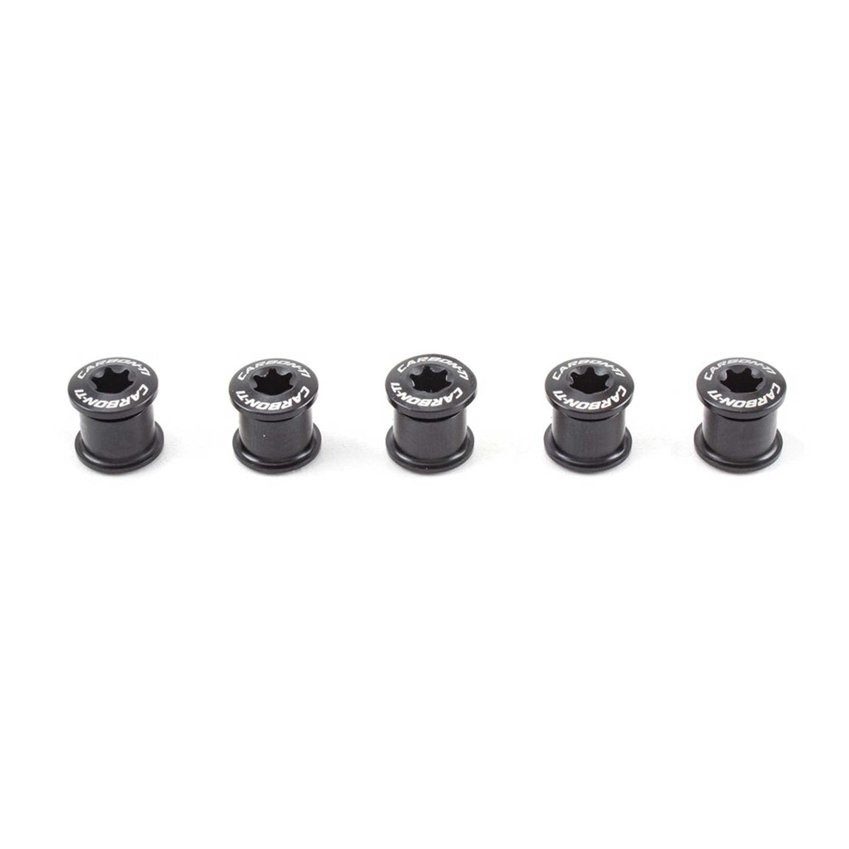 Carbon - Ti X - Fix BCD 107 2x Chainring Bolt Kit Black