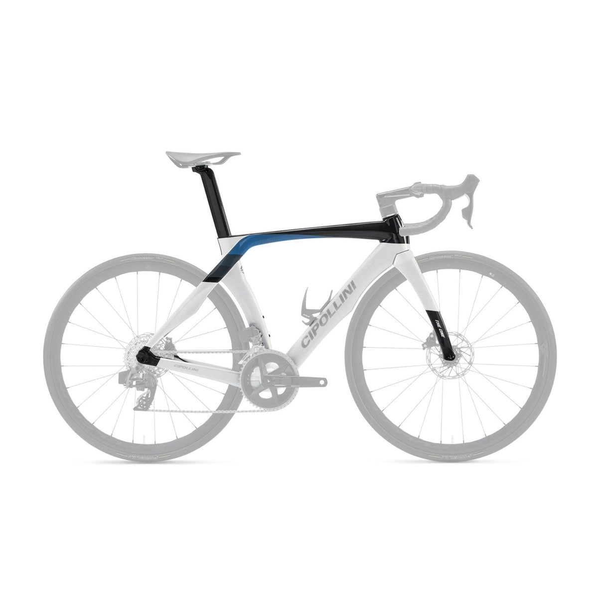 Cipollini RB1K The One Rim Brake Frameset White Pearl / Carbon / Blue Shiny
