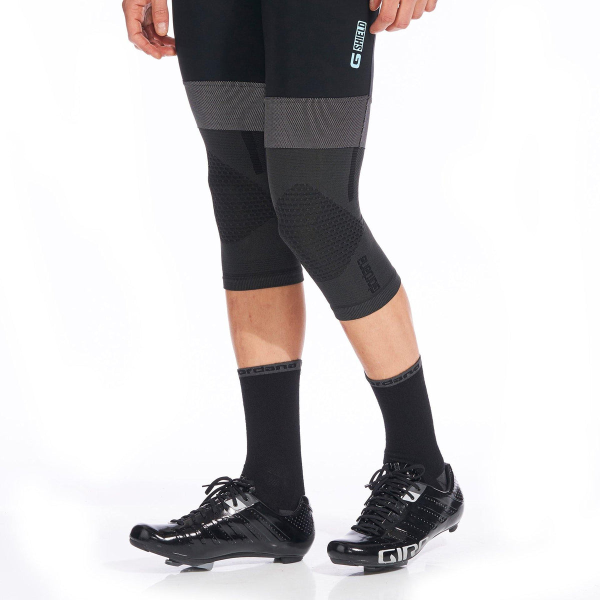 Giordana Heavyweight Knitted Dryarn Knee Warmers BLACK