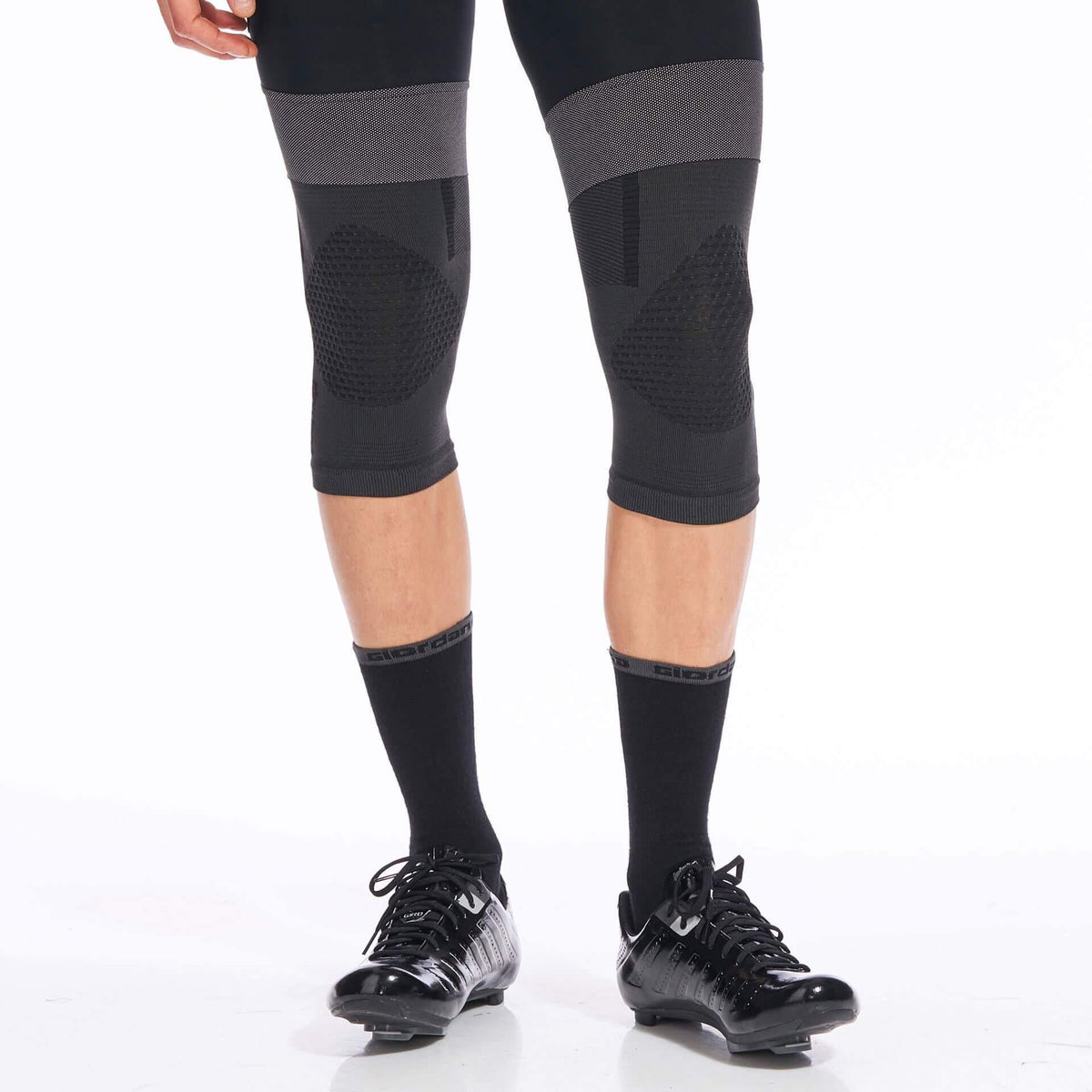 Giordana Heavyweight Knitted Dryarn Knee Warmers BLACK