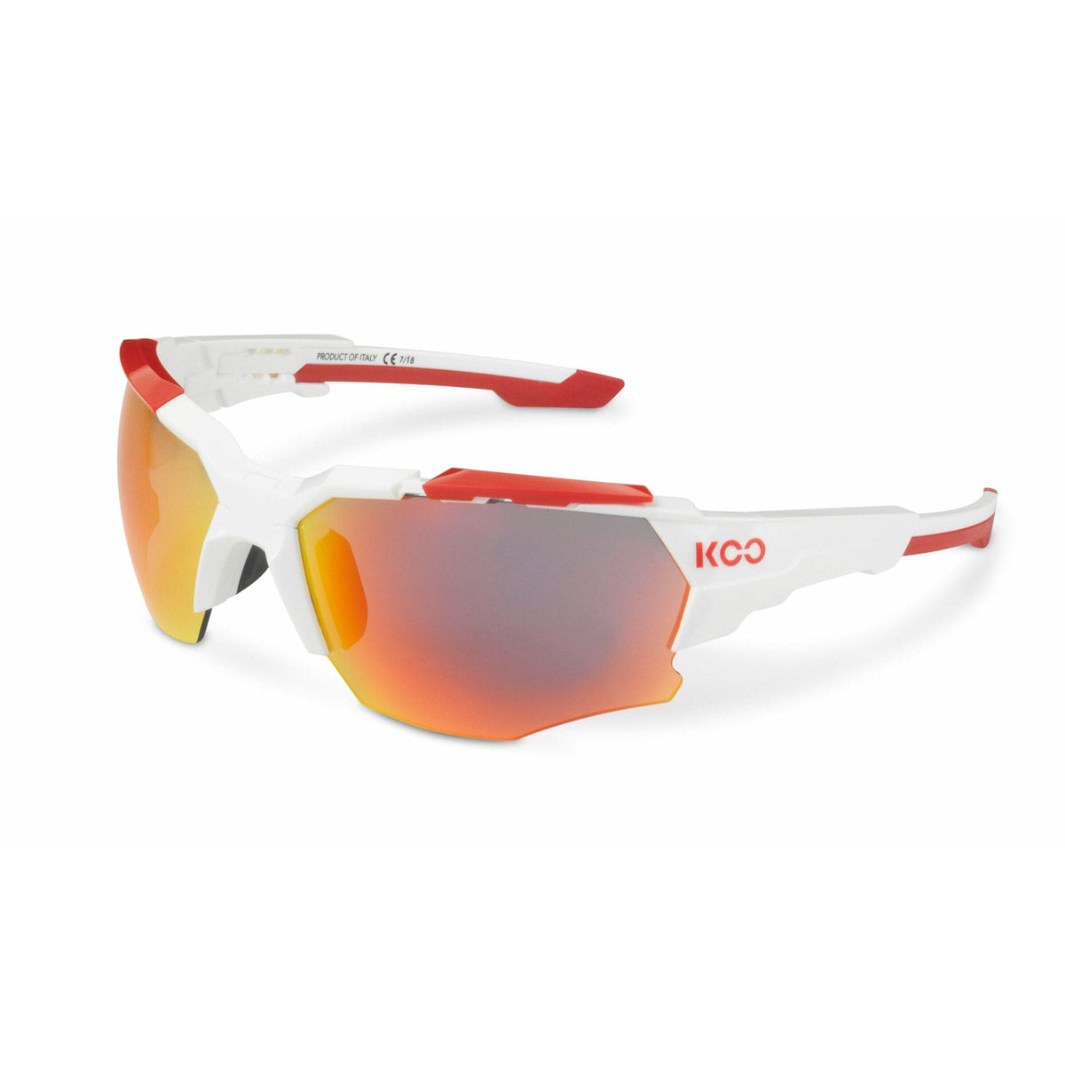 KOO Orion Glasses White / Red - Red Mirror