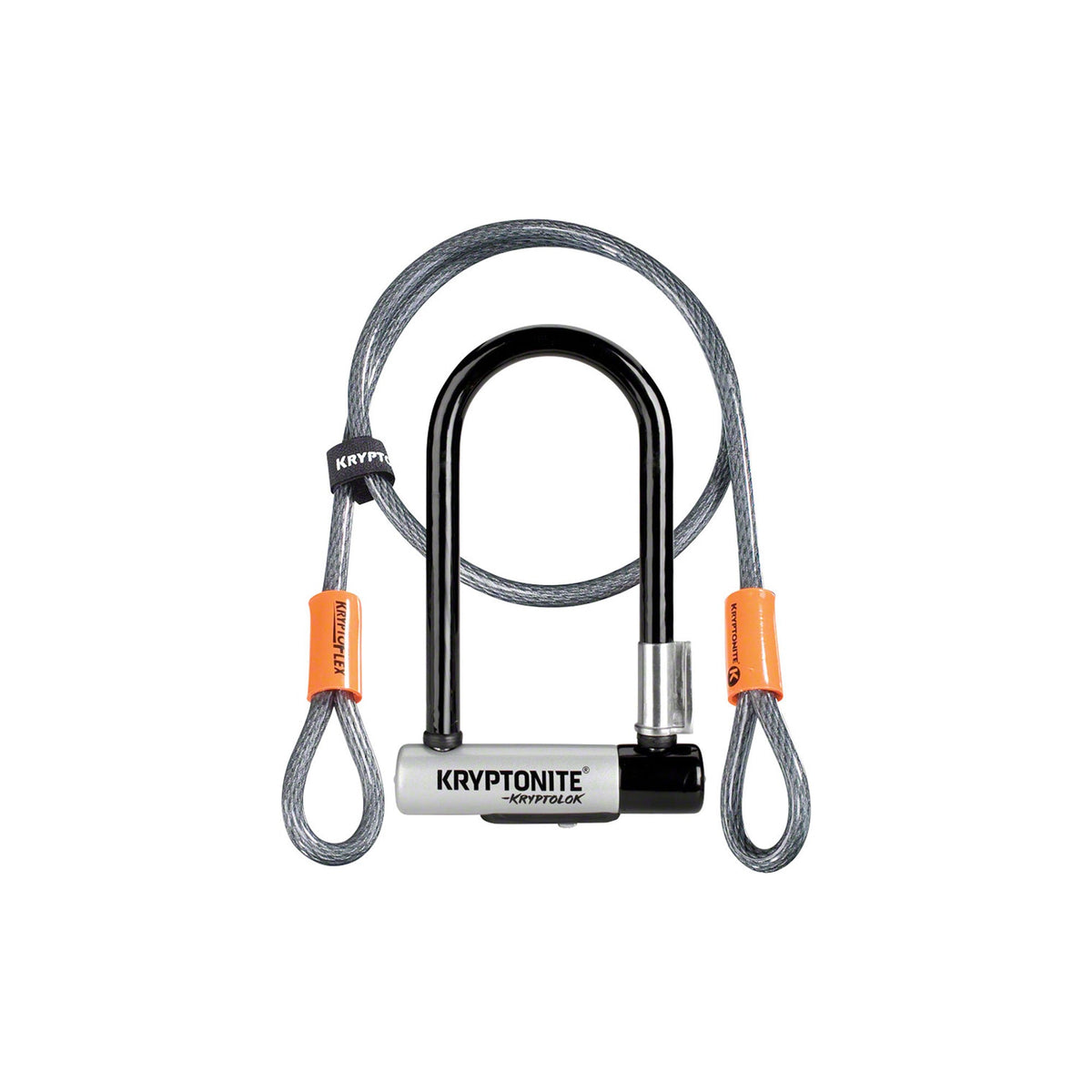 Kryptonite Kryptolok U - Lock 3.25"X7" w/4' Cable Black