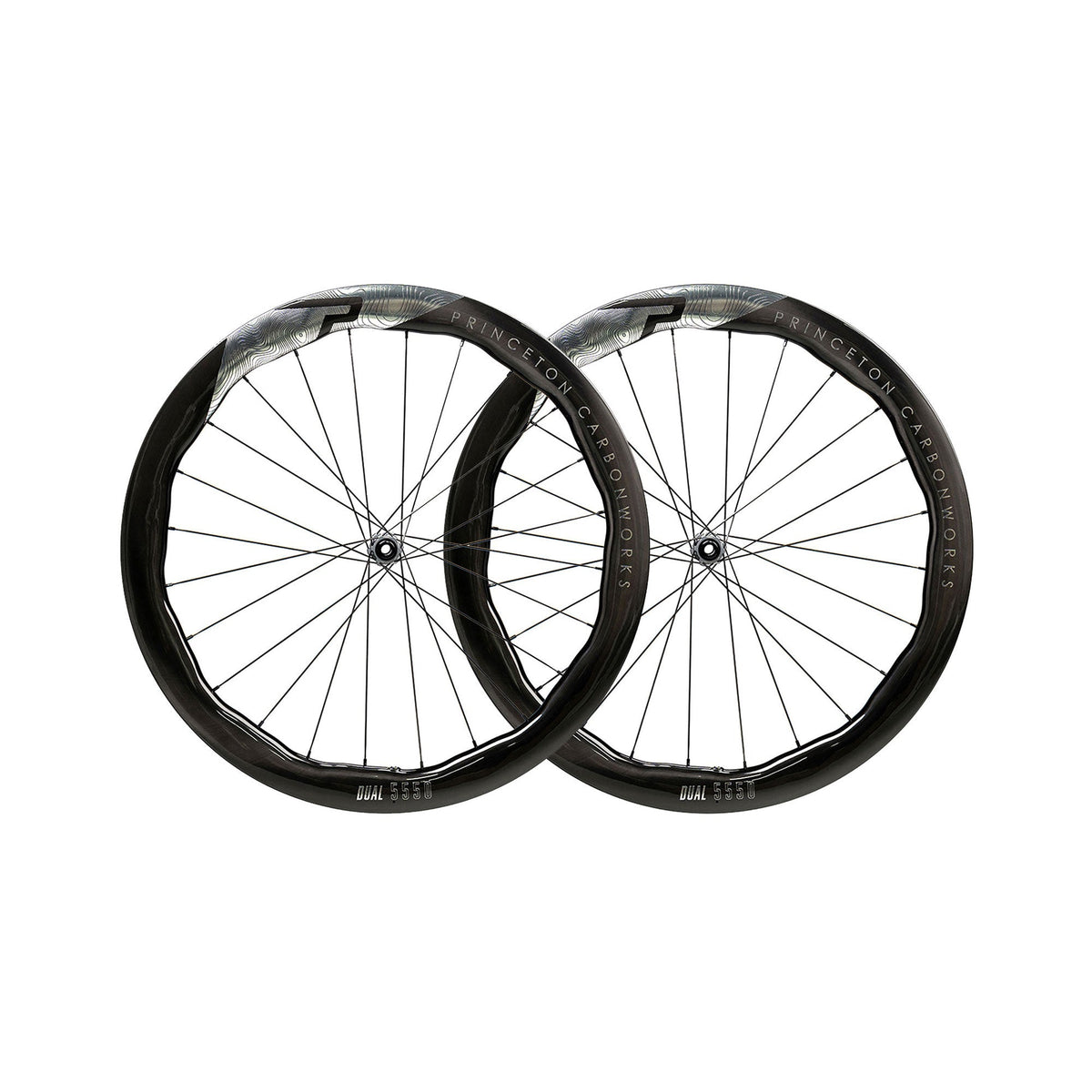 Princeton Dual 5550 EVO Disc Brake Wheelset w/Tactic TR01 Hubs Chrome