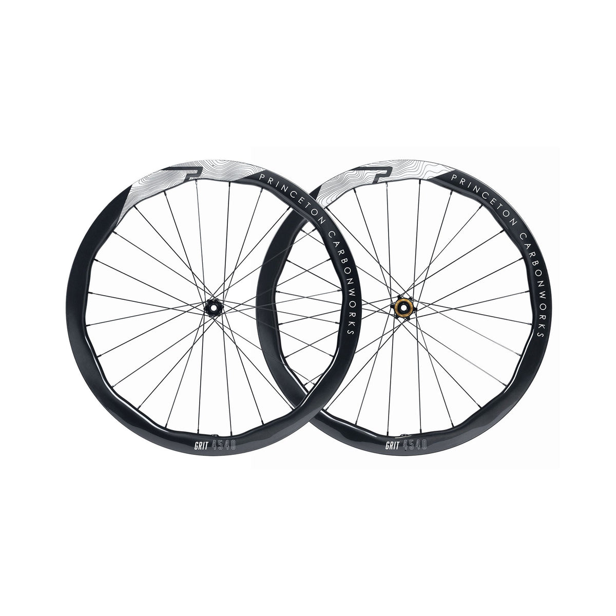 Princeton Grit 4540 EVO Disc Brake Wheelset w/Tactic TR01 Hubs Gloss White