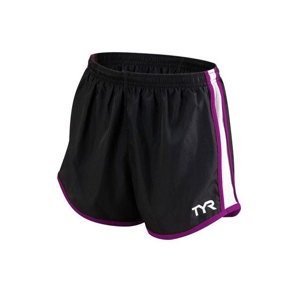 TYR Competitor Run Short - Womens Black / Purple