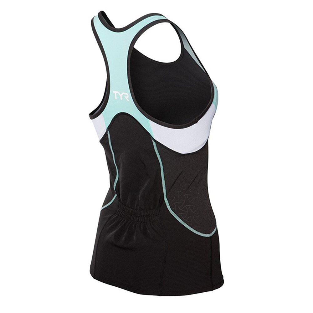 TYR Competitor Tank Black / Light Blue