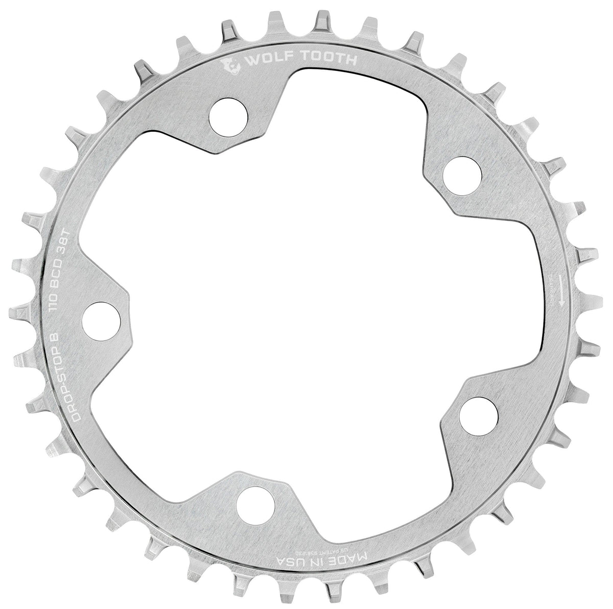 Wolf Tooth 110 BCD Gravel / CX / Road Chainrings - Raw Silver Drop - Stop B