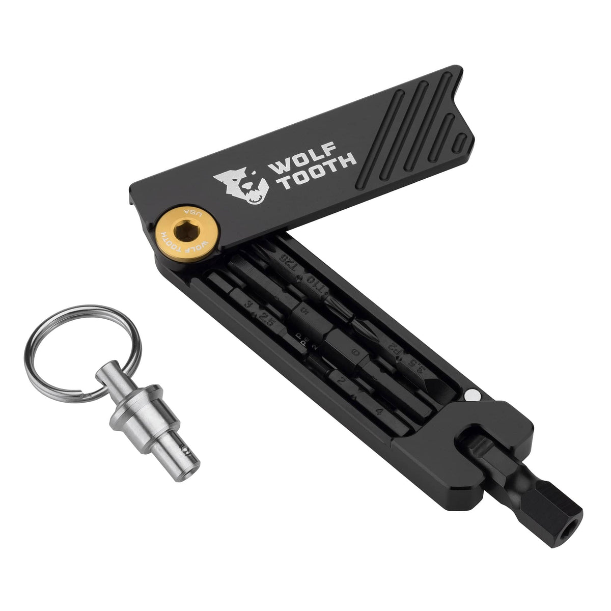 Wolf Tooth 6 - Bit Hex Wrench Multi - Tool Black