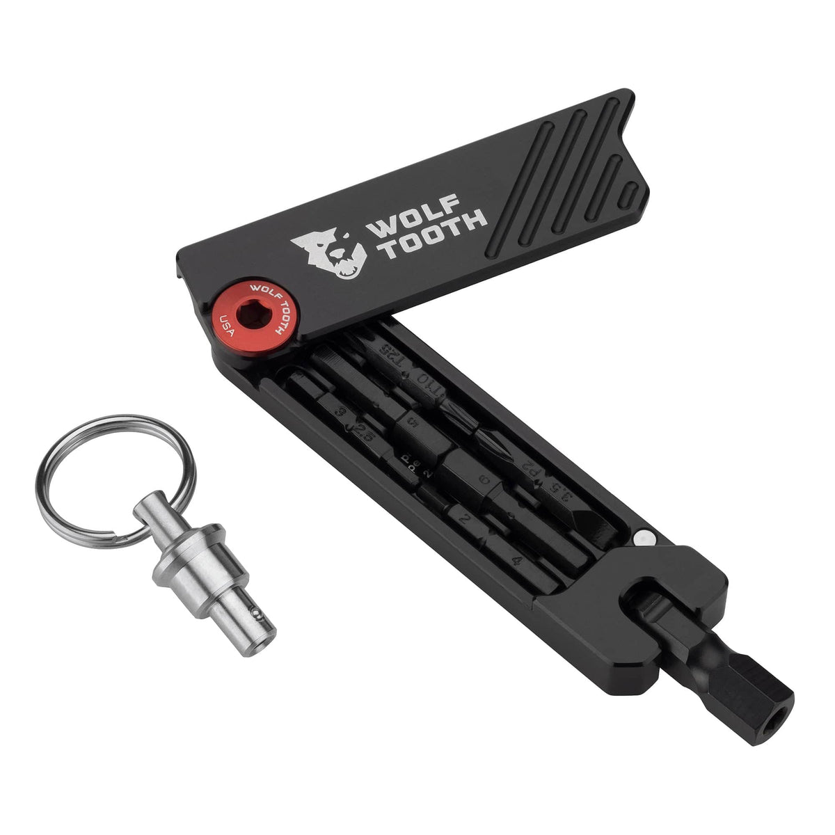 Wolf Tooth 6 - Bit Hex Wrench Multi - Tool Black