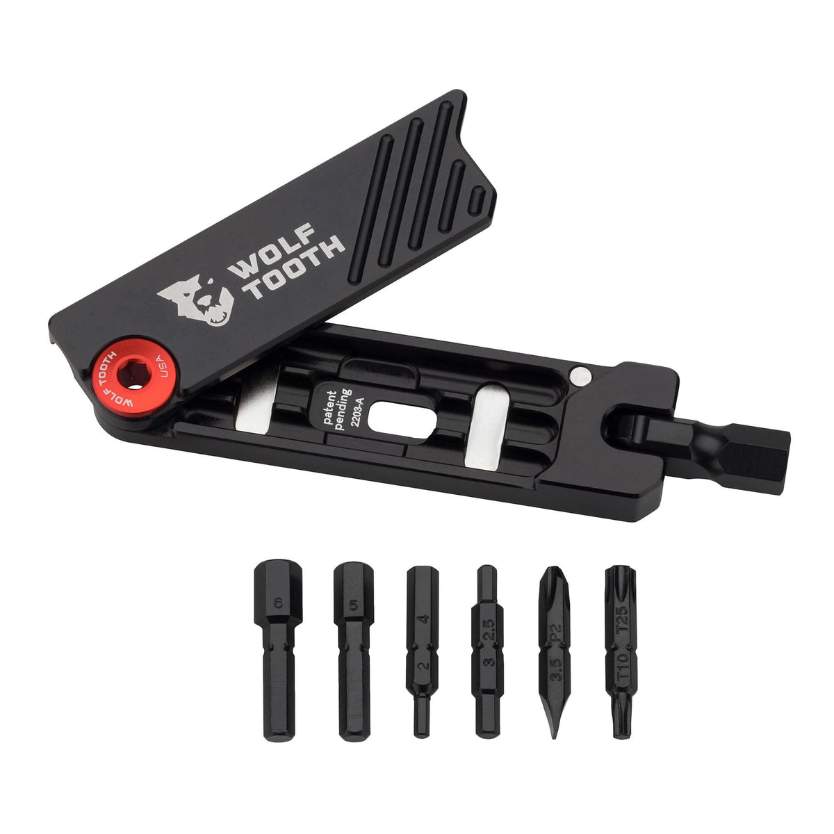 Wolf Tooth 6 - Bit Hex Wrench Multi - Tool Black