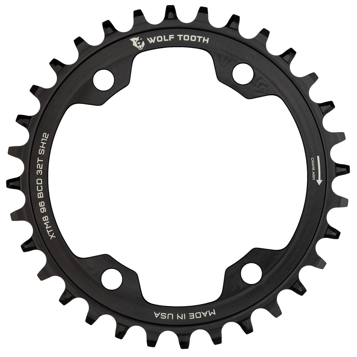 Wolf Tooth 96 mm BCD Chainrings for Shimano XT M8000 and SLX M7000 Drop - Stop ST
