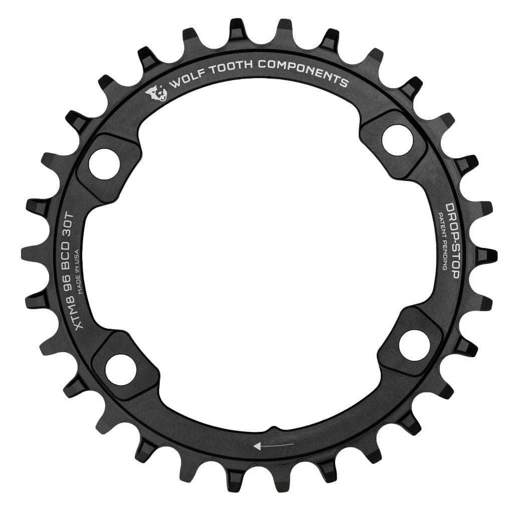 Wolf Tooth 96 mm BCD Chainrings for Shimano XT M8000 and SLX M7000 Drop - Stop A