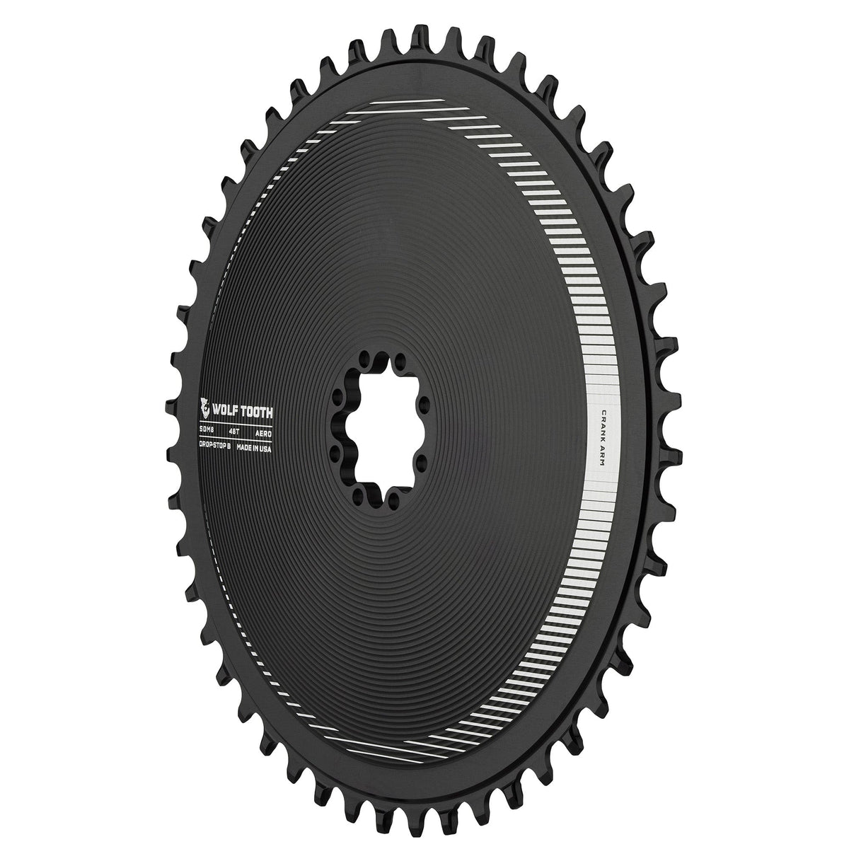 Wolf Tooth Aero Direct Mount Chainring for SRAM 8 - Bolt Gravel / Road Cranks Drop - Stop B