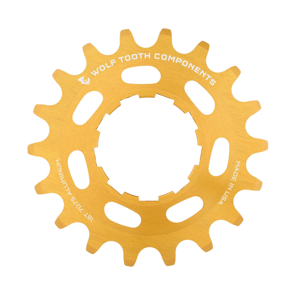 Wolf Tooth Aluminum Single Speed Cog Gold