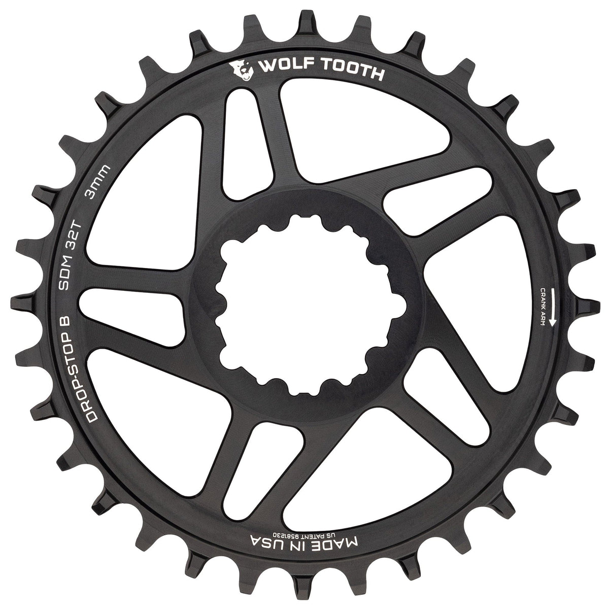 Wolf Tooth Direct Mount Chainrings for SRAM 3 - bolt Cranks Drop - Stop B