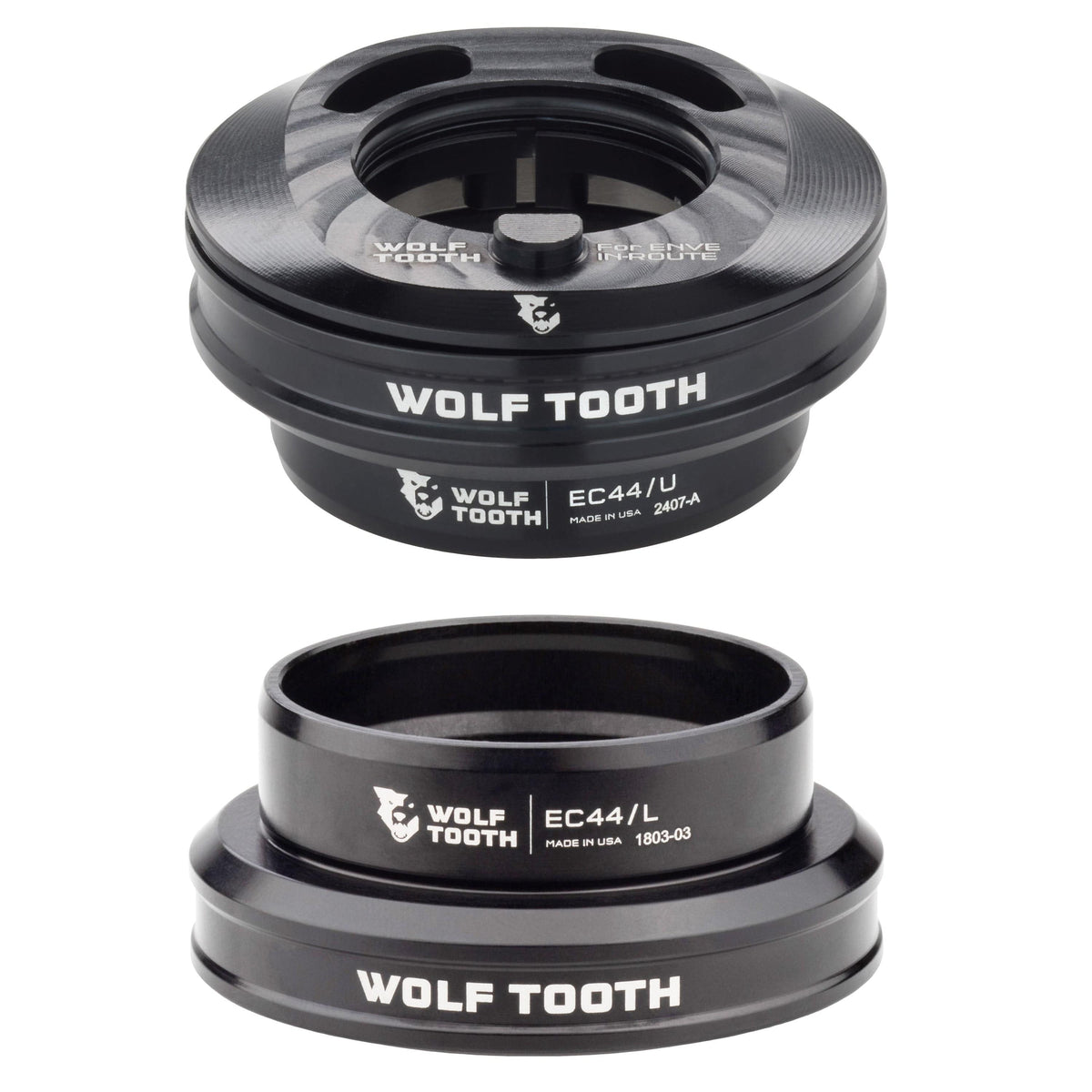 Wolf Tooth Premium EC44 Internal Aero Headset for ENVE IN - Route System EC44 Upper & Lower Set