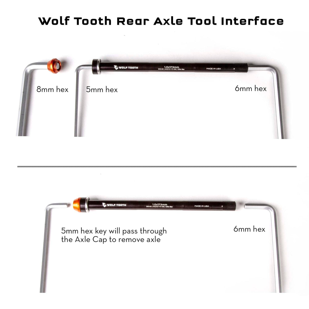 Wolf Tooth Rear Axle for X - 12 Aluminum