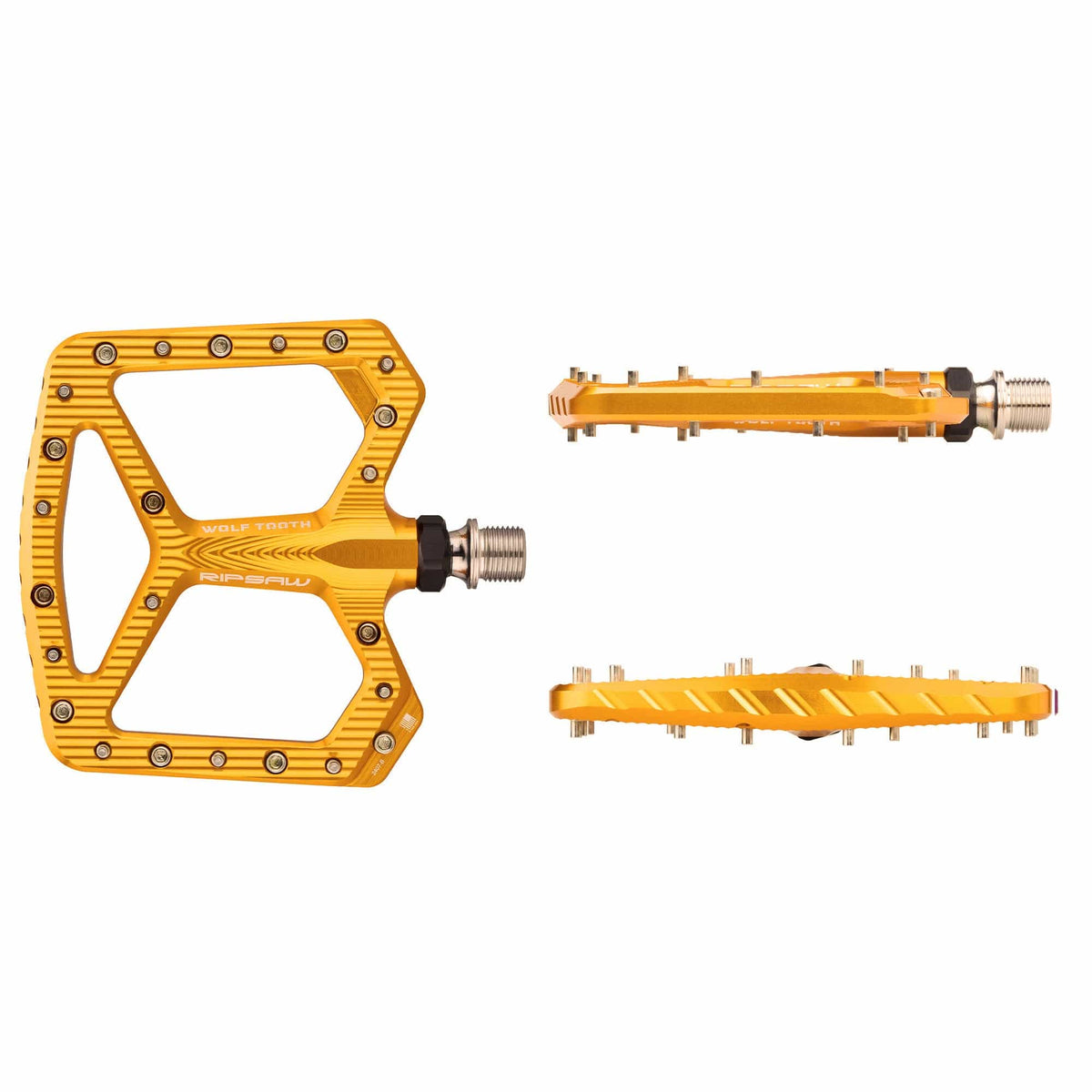 Wolf Tooth Ripsaw Aluminum Pedals Gold