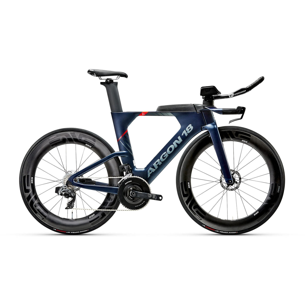 Argon 18 E - 119 Tri+ Disc Red AXS Bike Kailua Full Moon