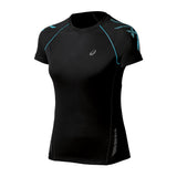 Asics Speed Short Sleeve Run Top Performance Black / Aquarium