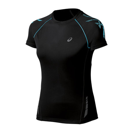 Asics Speed Short Sleeve Run Top Performance Black / Aquarium