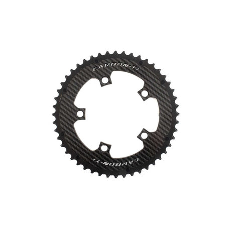 Carbon - Ti X - CarbonRing Outer Chainring 5 - Arm SRAM AXS Compatible Black