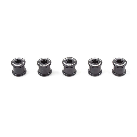 Carbon - Ti X - Fix BCD 107 2x Chainring Bolt Kit Black