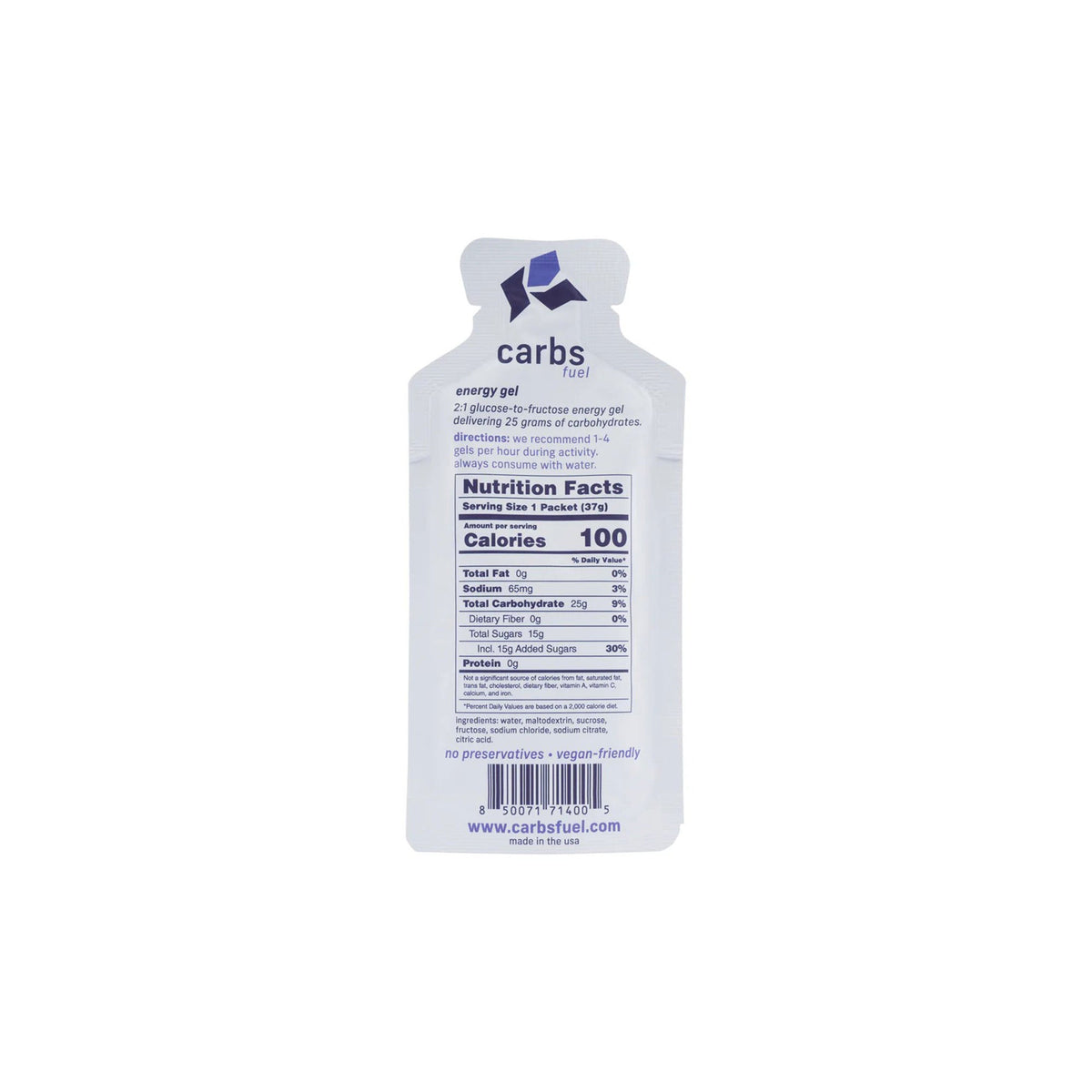 Carbs Fuel 25g Energy Gel - Individual Original
