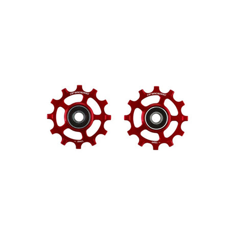 CeramicSpeed Ceramic Alloy Derailleur Pulleys - Shimano 11 - Speed Narrow Wide Red