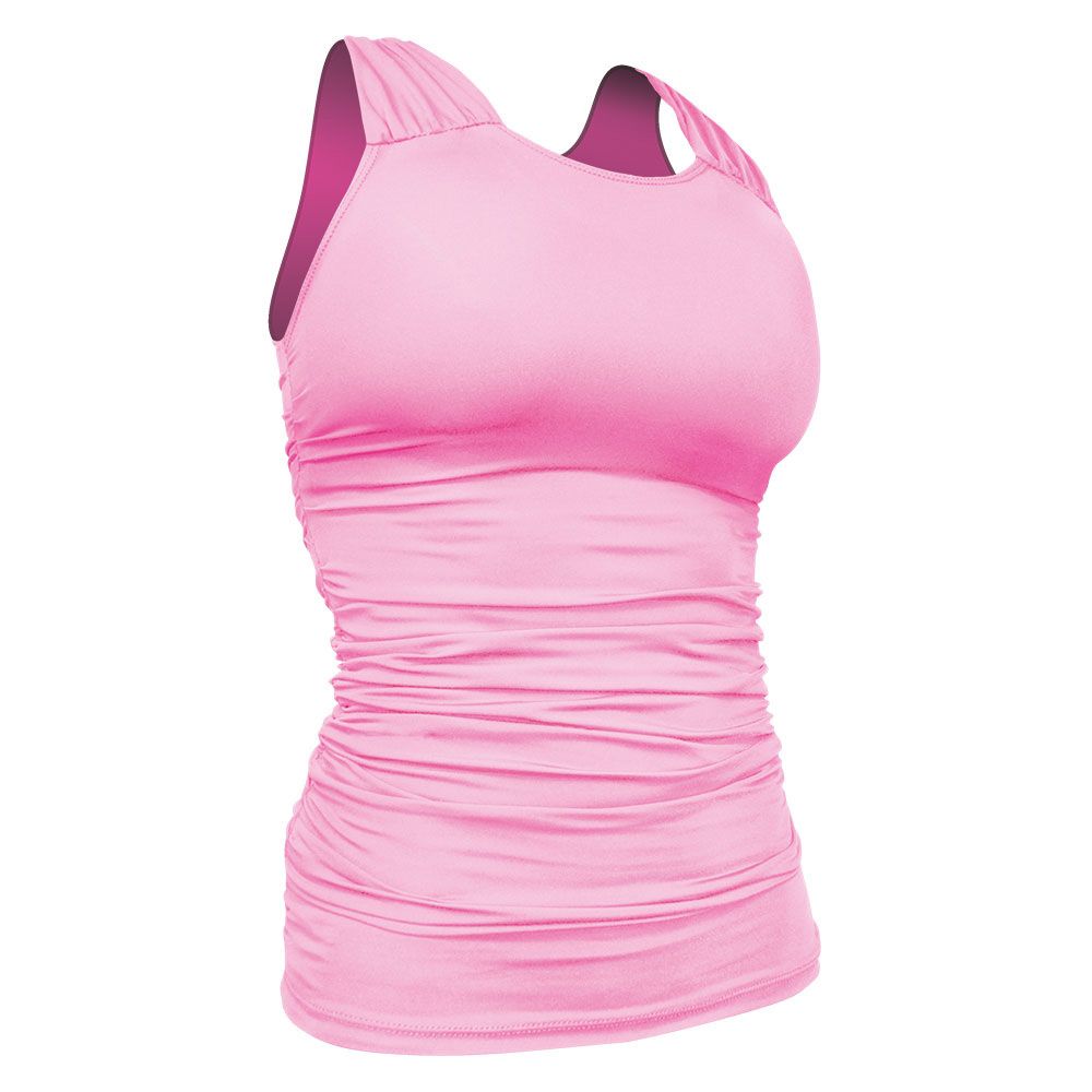 De Soto Carrera Ruche Full Top Singlet Passionate Pink