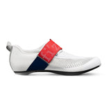 Fizik Transiro Hydra Aeroweave Carbon Shoe White / Red - Blue