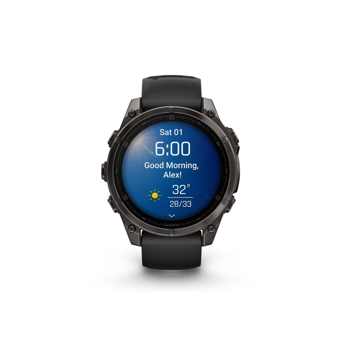 Garmin Fenix 8 AMOLED Sapphire Smartwatch Carbon Grey Titanium / Black Band