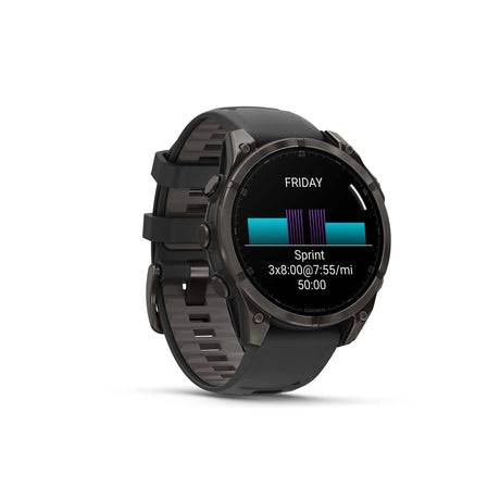 Garmin Fenix 8 AMOLED Sapphire Smartwatch Carbon Grey Titanium / Black Band