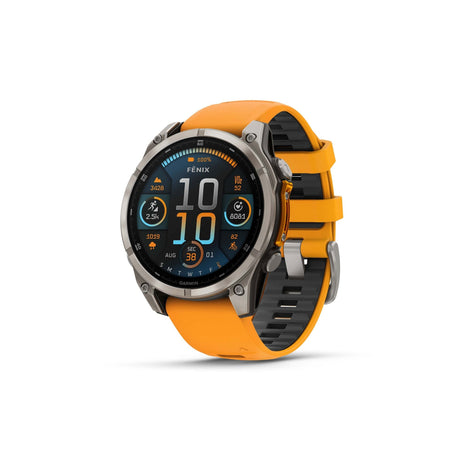 Garmin Fenix 8 AMOLED Sapphire Smartwatch Titanium / Orange Band