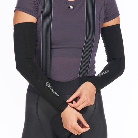 Giordana Knitted Dryarn Arm Warmers BLACK