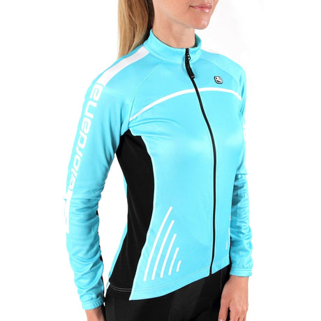 Giordana Silverline Long Sleeve Jersey Aqua / White / Black