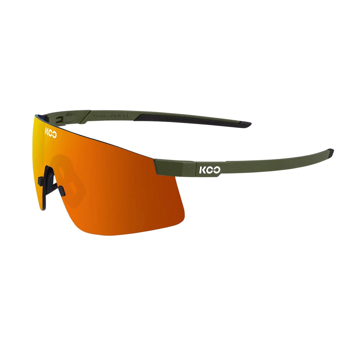 KOO Nova Glasses Olive Green Matte - Orange