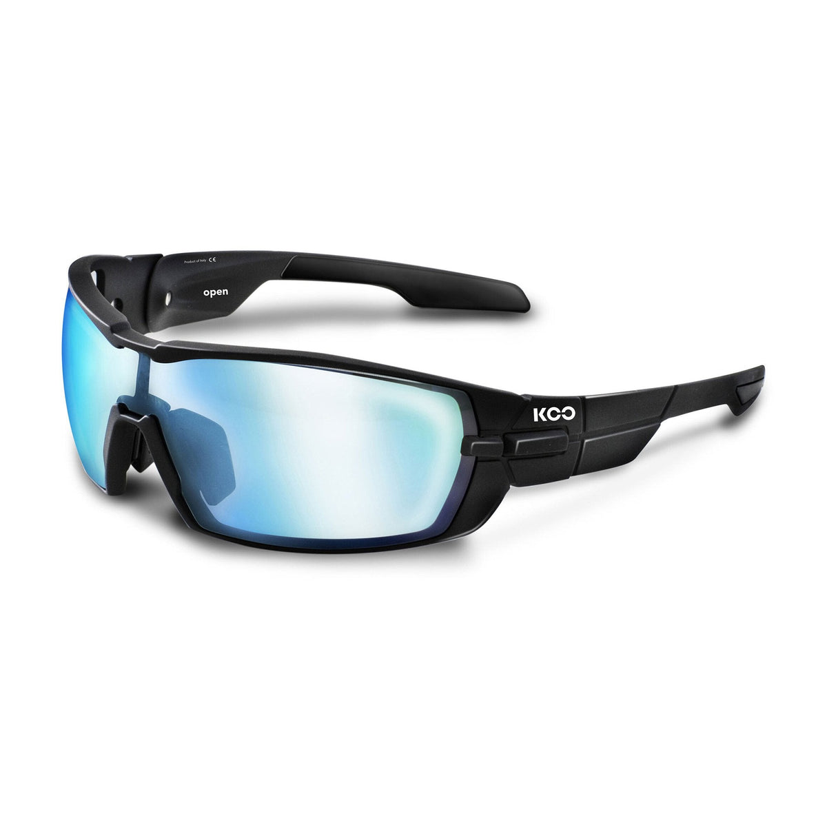 KOO Open Glasses Black Matte - Super Blue