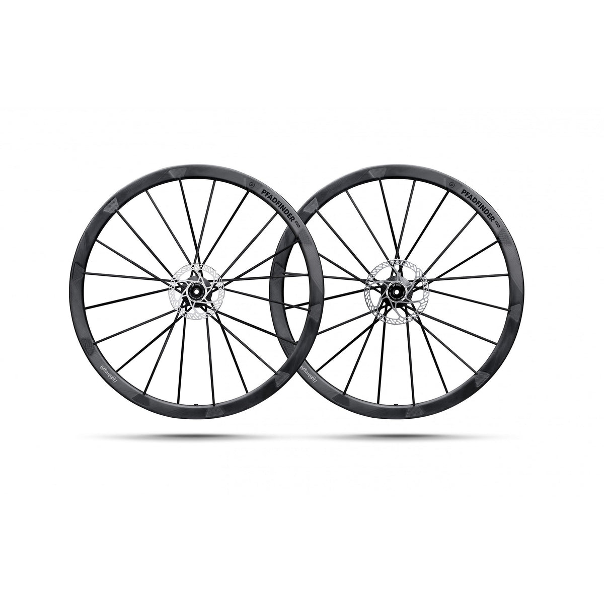 Lightweight Pfadfinder EVO Schwarz Edition Disc Gravel Tubeless Wheelset Black