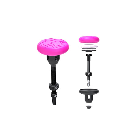 Muc - Off Stealth Tubeless Tag Holder and Valve Kit - 44mm Black