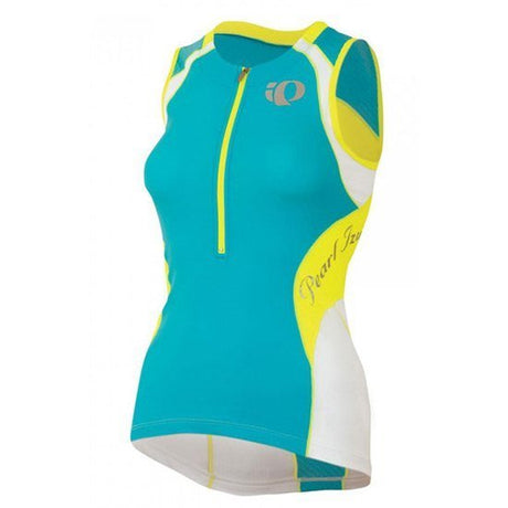 Pearl Izumi Elite IN - R - Cool Tri Sleeveless Jersey Scuba Blue / Screaming Yellow