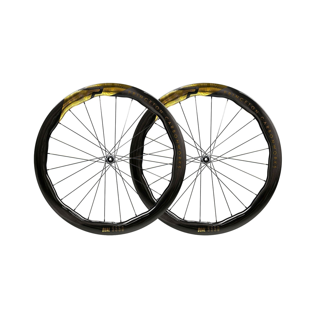 Princeton Dual 5550 EVO Disc Brake Wheelset w/Tactic TR01 Hubs Gold