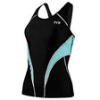 TYR Competitor Fitted Tankini Black / Light Blue