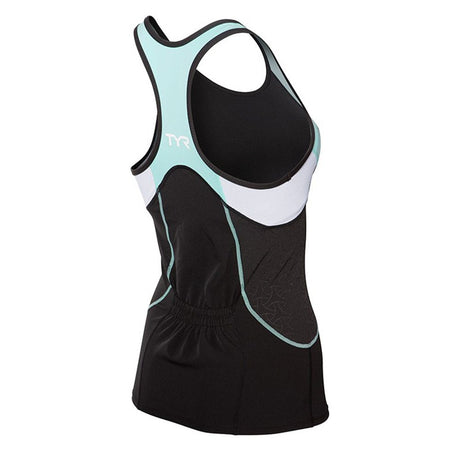 TYR Competitor Tank Black / Light Blue