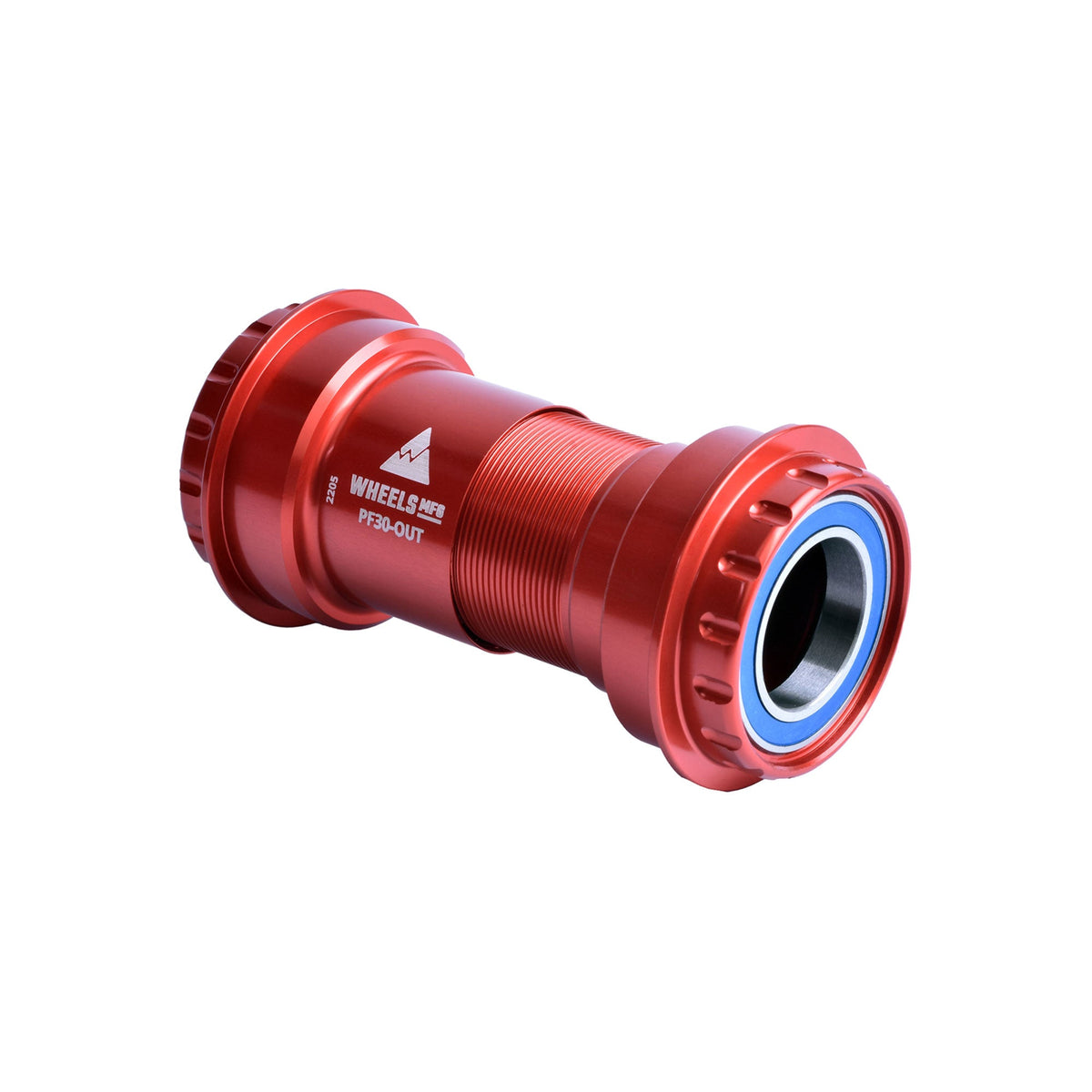 Wheels Manufacturing PressFit 30 Outboard Thread - Together to Shimano 24mm Bottom Bracket w/ABEC - 3 Bearings Red